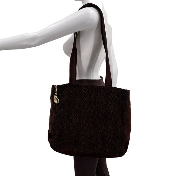 SHARIF Brown Woven Velvet Purse GUC - Picture 1 of 12